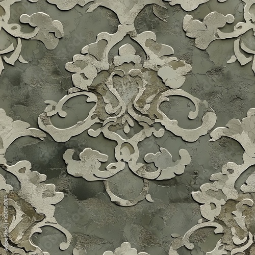 Intricate Vintage Wallpaper Design With a Subtle Texture and Elegant Patterns...