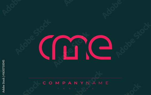 CME abstract letter logo design. Modern Business Logo Design With Abstract Typography and Contemporary Style