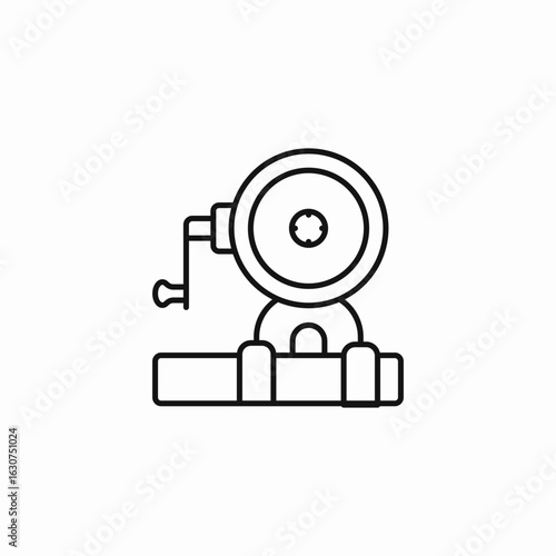 manual pencil sharpener icon sign vector