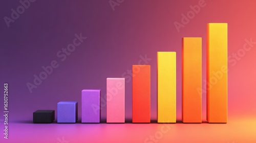Colorful bars represent data growth in a creative visualization of progress over time Free Download Colorful bars represent data growth in a creative visualization of progress over time - GFXLoad