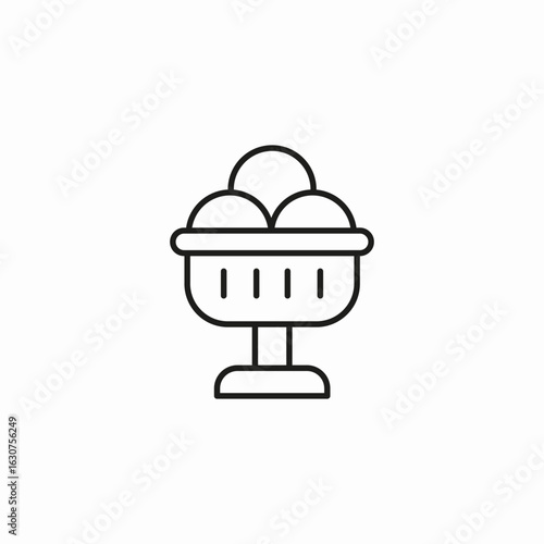ice cream sundae icon sign vector