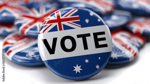 Australia Vote and Australian Election Symbol - Political Campaign Concept Image