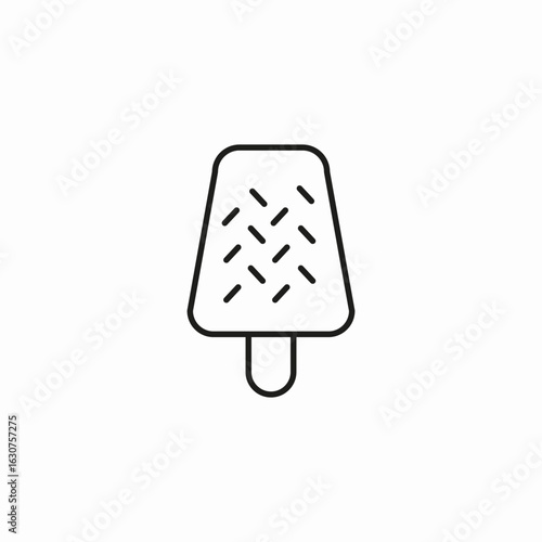 sprinkled popsicle stick icon sign vector