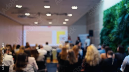 Wallpaper Mural This Conference Presentation enhances Audience Engagement with a stunning Green Wall Backdrop, making it appealing Torontodigital.ca
