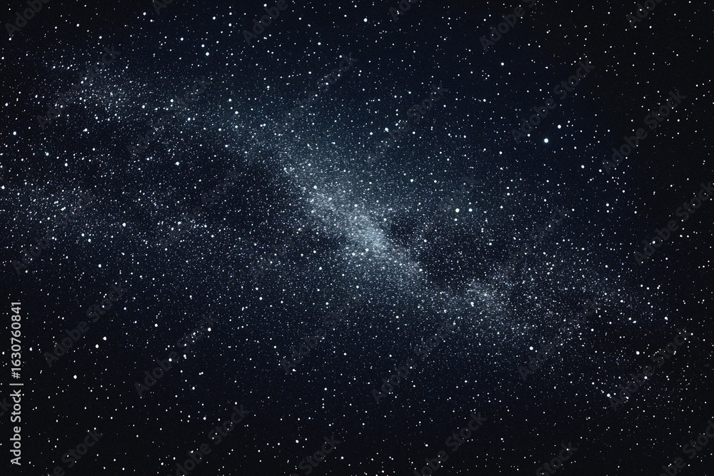 Obraz premium Starry sky background, night sky full of stars, glowing stars in the dark space, starry background, dark night, stars in the distance, starlight, dark background with a glow, night sky. 