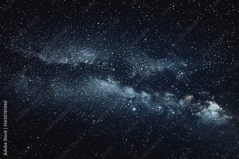 Obraz premium Starry sky background, night sky full of stars, glowing stars in the dark space, starry background, dark night, stars in the distance, starlight, dark background with a glow, night sky. 
