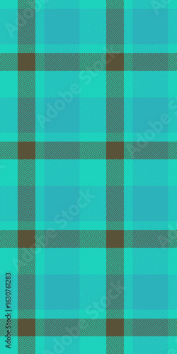 Vibrant teal and brown plaid pattern.  Perfect for textile design, website backgrounds, or fashion projects.
