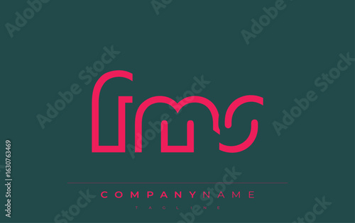 FMS abstract letter logo design. Modern Business Logo Design With Abstract Typography and Contemporary Style