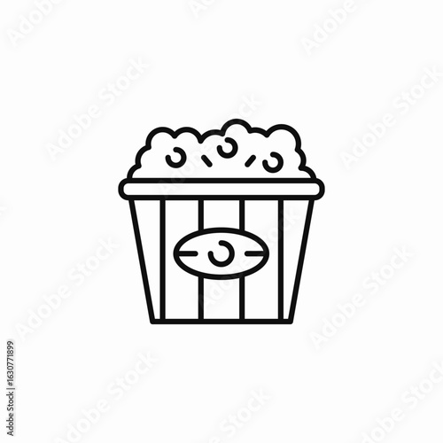 classic popcorn snack icon sign vector