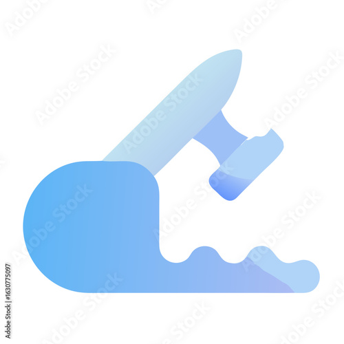 Laboratory microscope icon in blue gradient design  