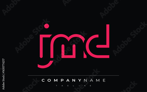 Bilde på lerret JMD abstract letter logo design