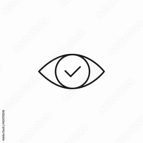 verified eye sight icon sign vector