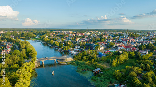 Canvas Print aerial view of the river Netta