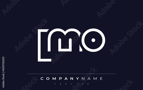 LMO abstract letter logo design. Modern Business Logo Design With Abstract Typography and Contemporary Style