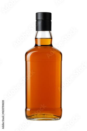 Whiskey bottle isolated on transparent background
