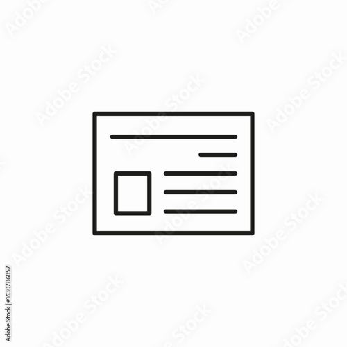document information page icon sign vector