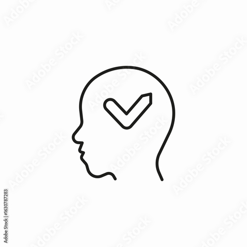head check confirmation icon sign vector