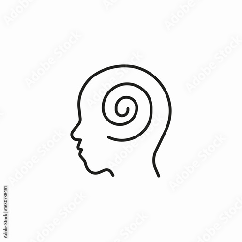 thought process spiral icon sign vector