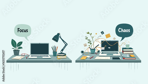 Workspace comparison of order and chaos