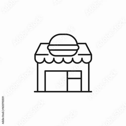 burger food shop icon sign vector