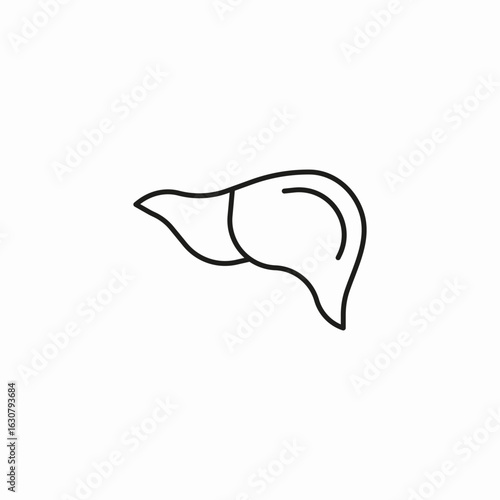 healthy liver organ icon sign vector