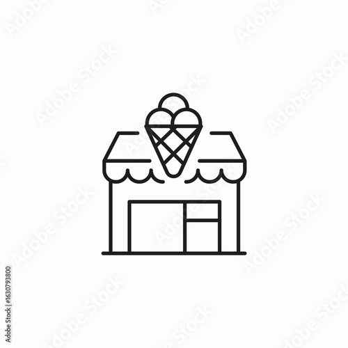 ice cream cone icon sign vector