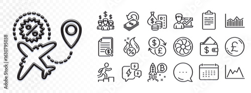 Calendar, Wallet and Money diagram line icons for web app. Glare of light effect. Message icon. Pack of Hot loan, Leader run, Bitcoin project pictogram icons. Vector