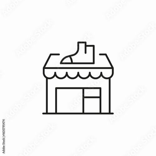 shoe store retail icon sign vector