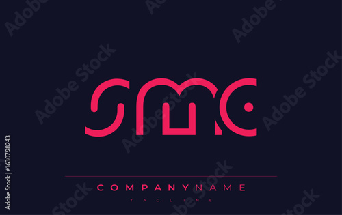 Obraz na plátně SMC abstract letter logo design