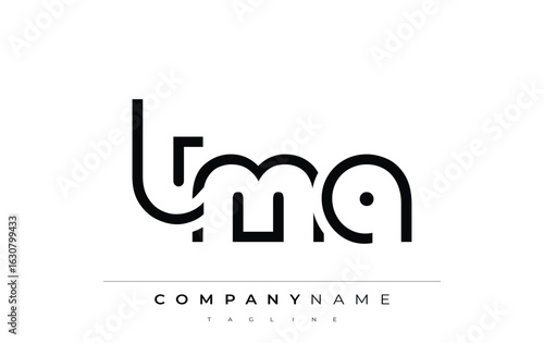 TMA abstract letter logo design. Modern Business Logo Design With Abstract Typography and Contemporary Style