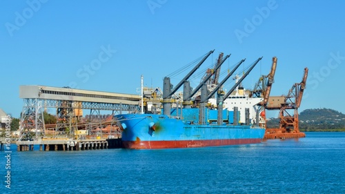 Cargo ship in port of Gladstone, Queensland