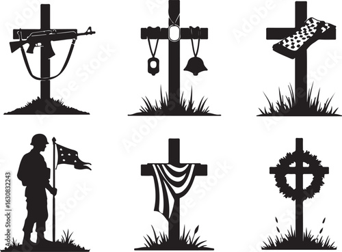 Honoring fallen heroes with solemn military grave markers