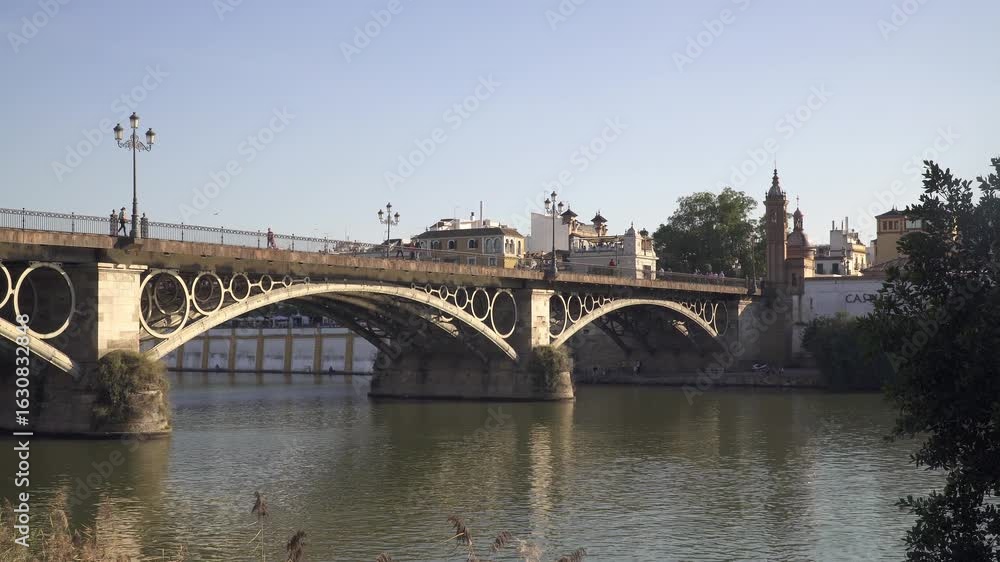 The Guadalquivir River running through the city of Seville, Andalusia province, southern Spain The Guadalquivir River running through the city of Seville, Andalusia province, southern Spain