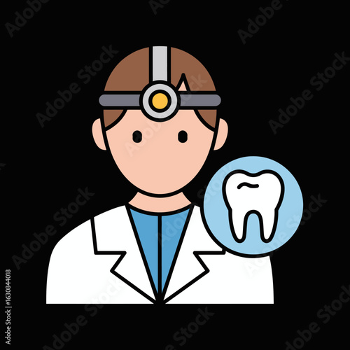 Dental Professional Icon with Tooth Symbol