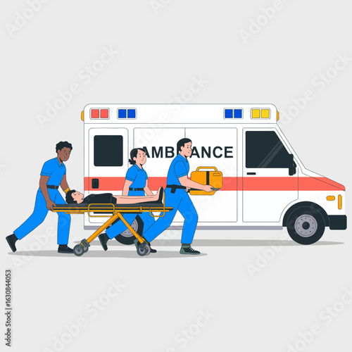 Emergency Medical Team Responding to Call