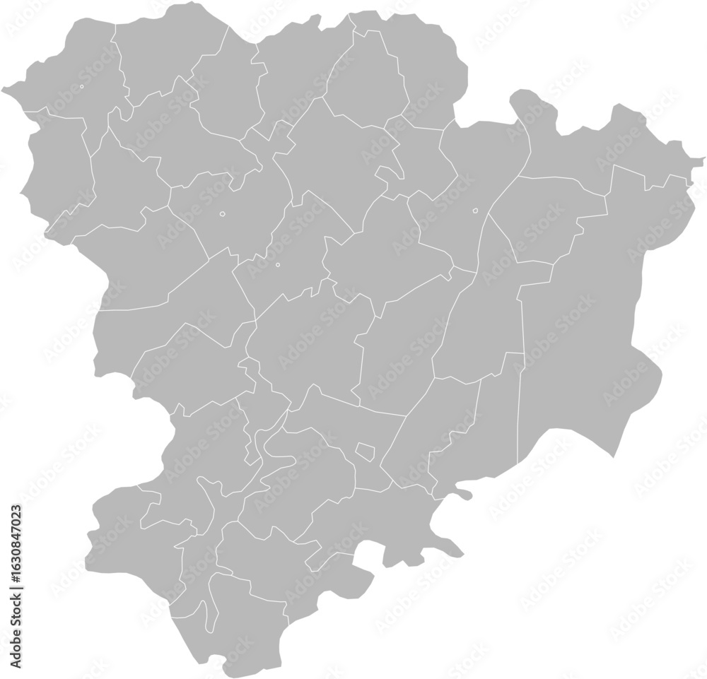 Fototapeta premium Volgograd Oblast, Russia – administrative vector map with district boundaries (Web Mercator projection, PPT-compatible & fully editable)
