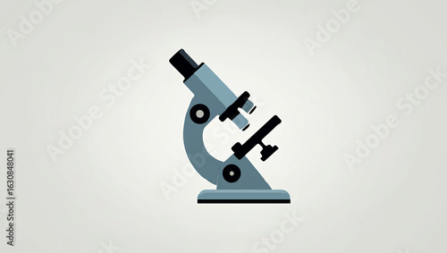 Microscope illustration for scientific research on white background

