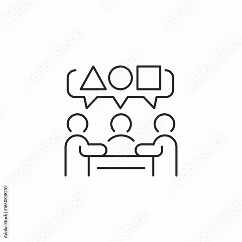 different opinions icon sign vector