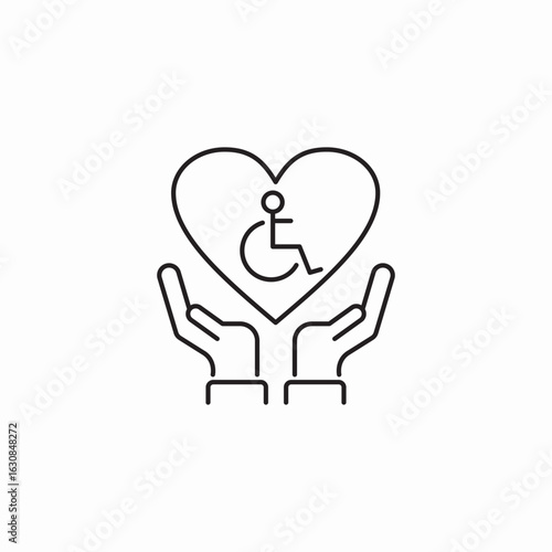 disability care icon sign vector