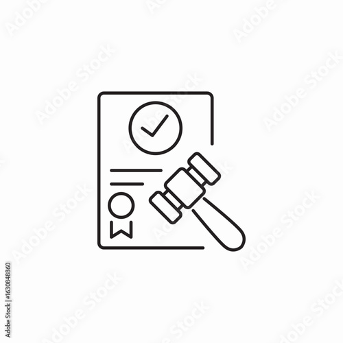 official decision document icon sign vector