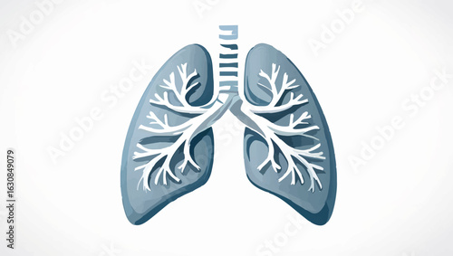Human lungs illustration for respiratory health awareness

