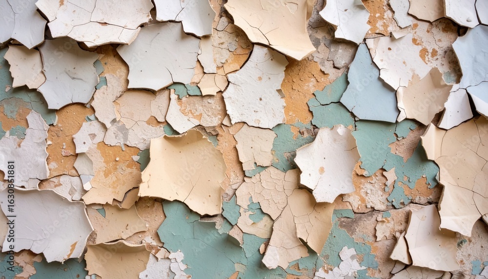Naklejka premium Peeling Paint On Aged Wall