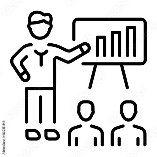 An outline style icon depicting orientation