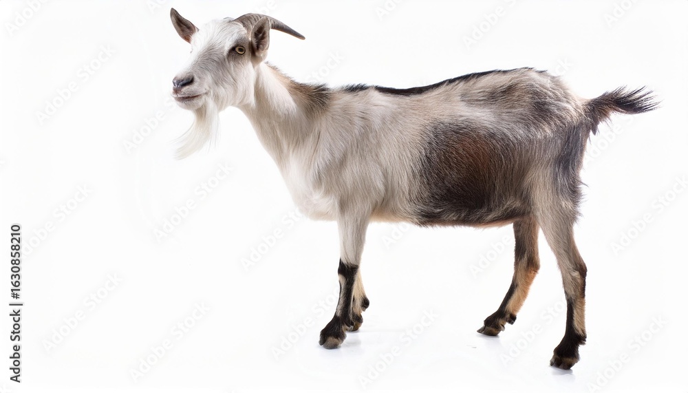 Obraz premium Pygmy goat on white background