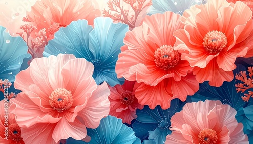 Wallpaper Mural Coral Reef Blossom Fusion Torontodigital.ca