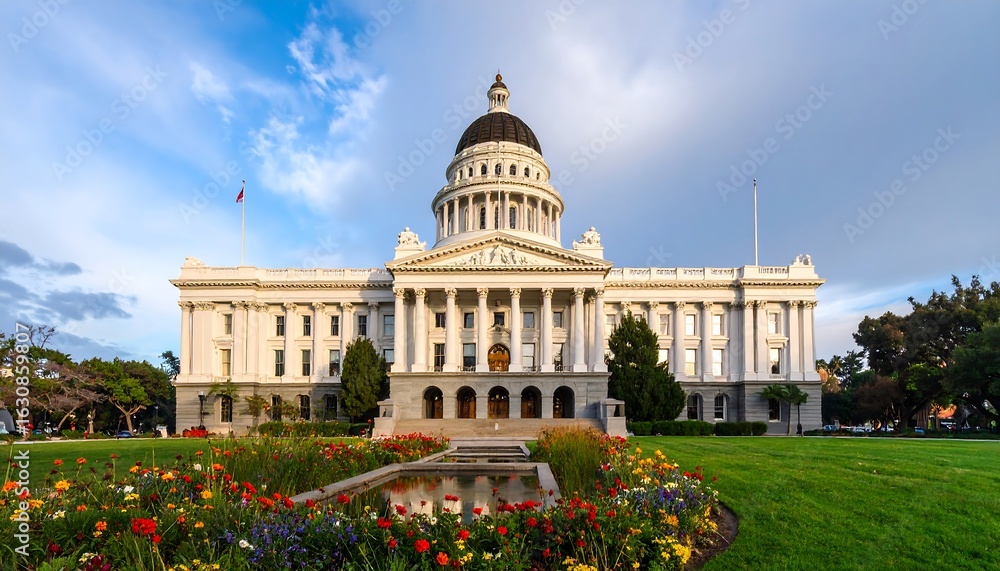 Obraz premium Capitol Building with gardens