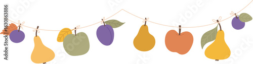 Hanging Fruits on String Garland