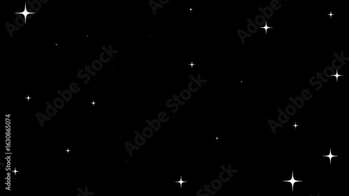 twinkling stars glow fields flying in galaxy space starburst light. Shining stars and sparkle twinkle light background. twinkling star motion graphics effects for 2d cartoon animation.