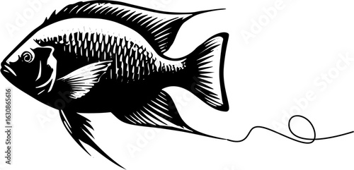 background ilustration tilapia fish
