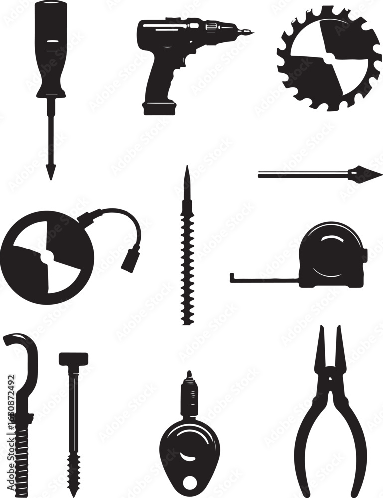 Fototapeta premium Essential DIY tools collection for home improvement projects